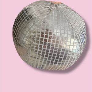 Silver Party Disco Ball pillow